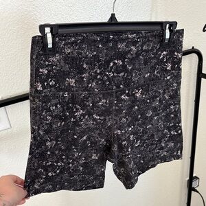 Lululemon Align Shorts Black Floral Pattern